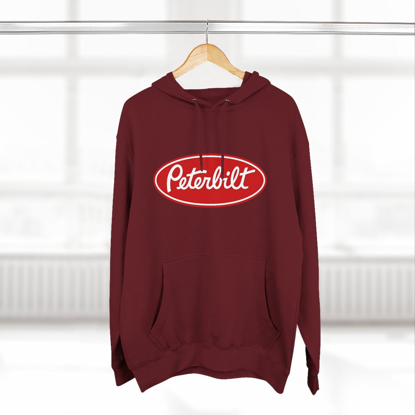 Peterbilt Red Truck Hoodie - Logo Fleece Pullover for Truckers & Fans