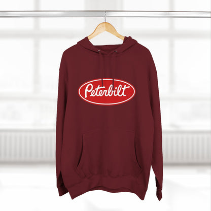 Peterbilt Red Truck Hoodie - Logo Fleece Pullover for Truckers & Fans