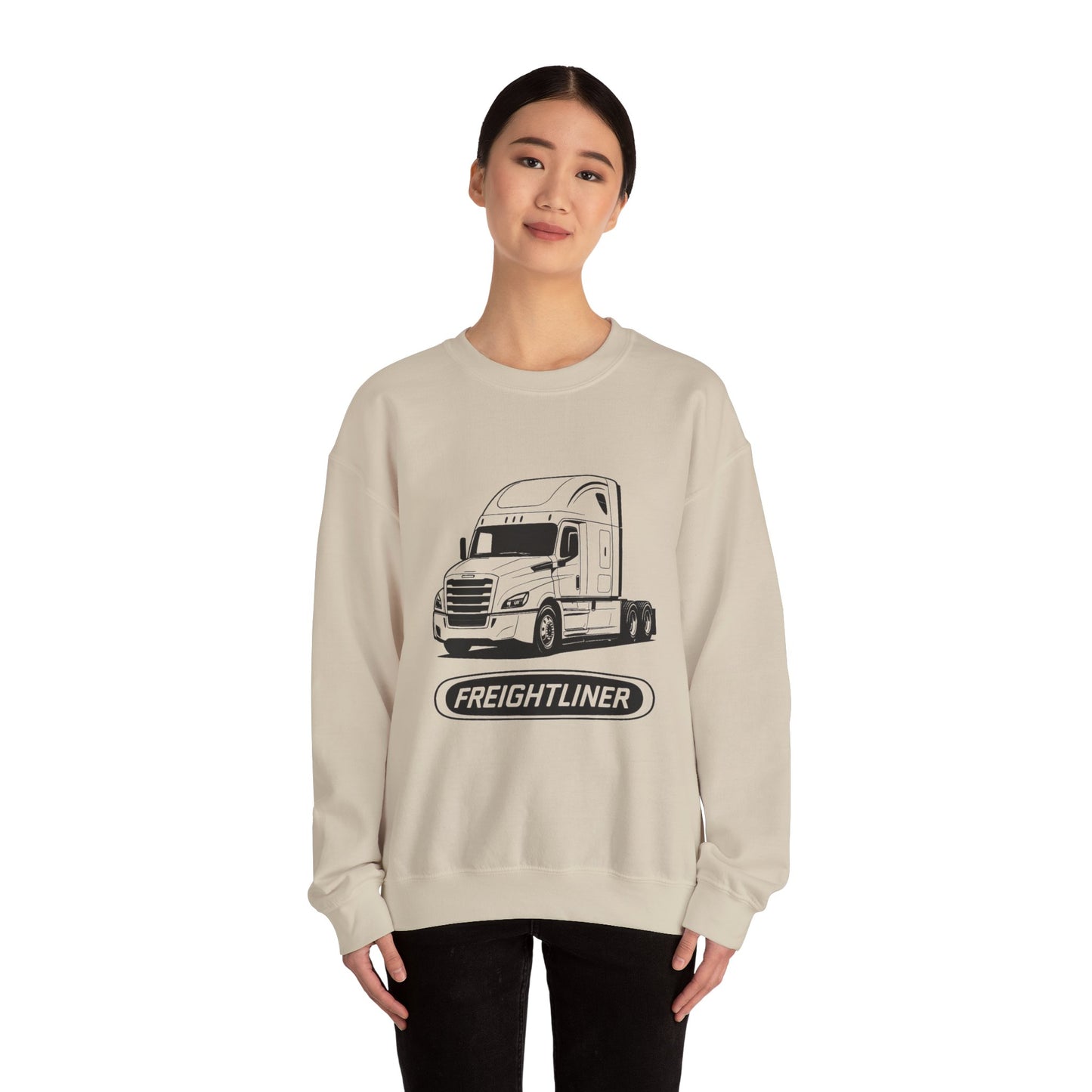 Freightliner Semi Truck Crewneck Sweatshirt — Logo Truck Driver Gift
