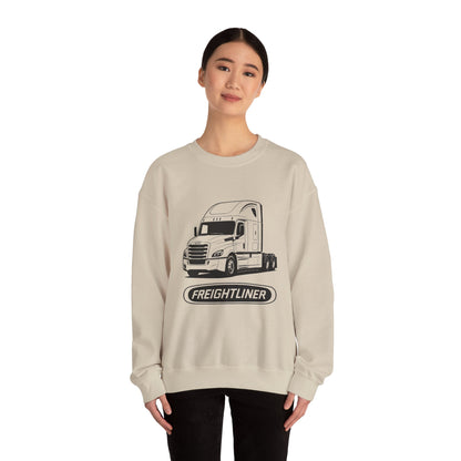 Freightliner Semi Truck Crewneck Sweatshirt — Logo Truck Driver Gift