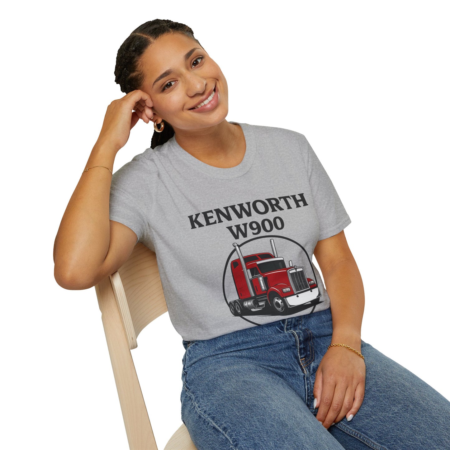 Kenworth W900 Truck T-Shirt — Red Semi Tractor Graphic Tee for Truckers & Enthusiasts