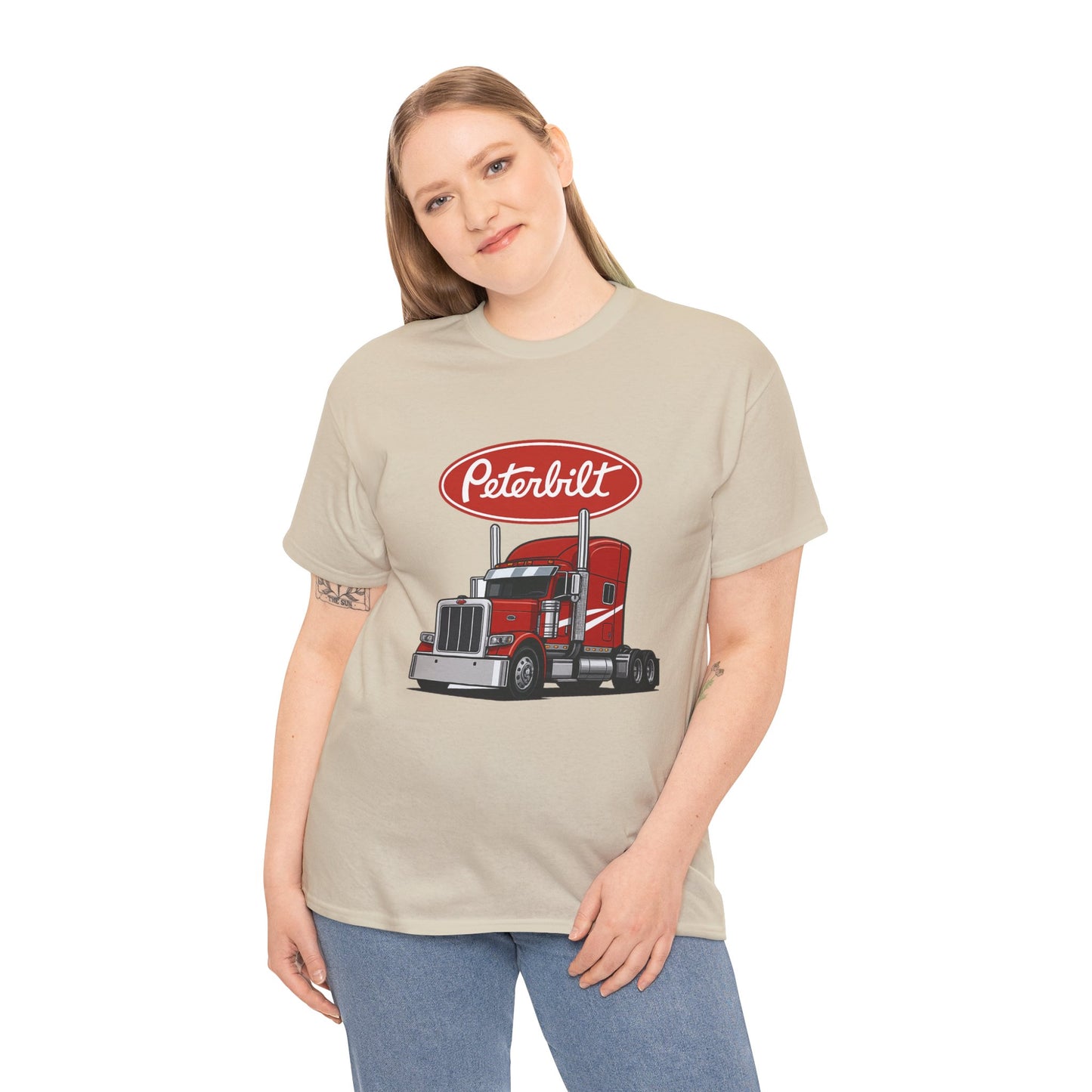 Peterbilt Red Semi Truck Graphic T-Shirt — Trucker Tee for Drivers & Fans