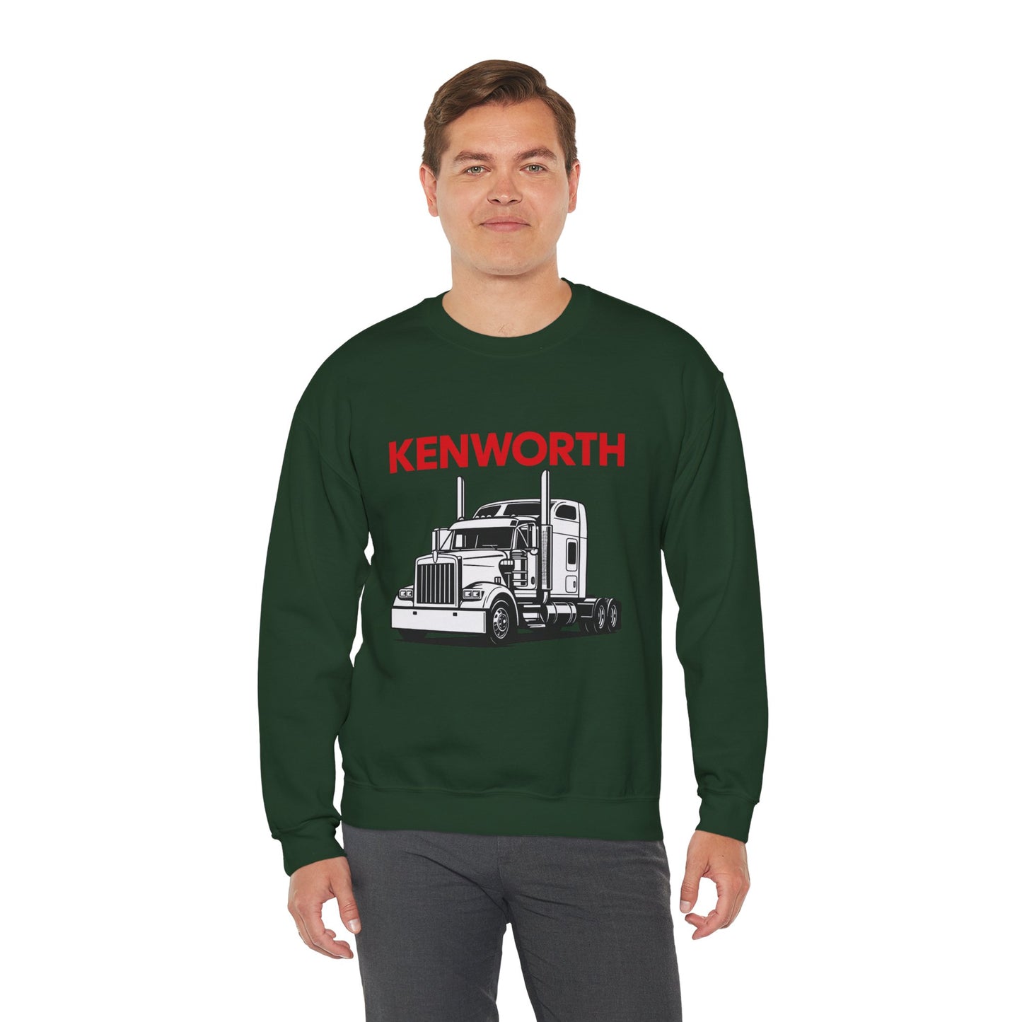 Kenworth Semi Truck Crewneck Sweatshirt — Classic Trucker Graphic