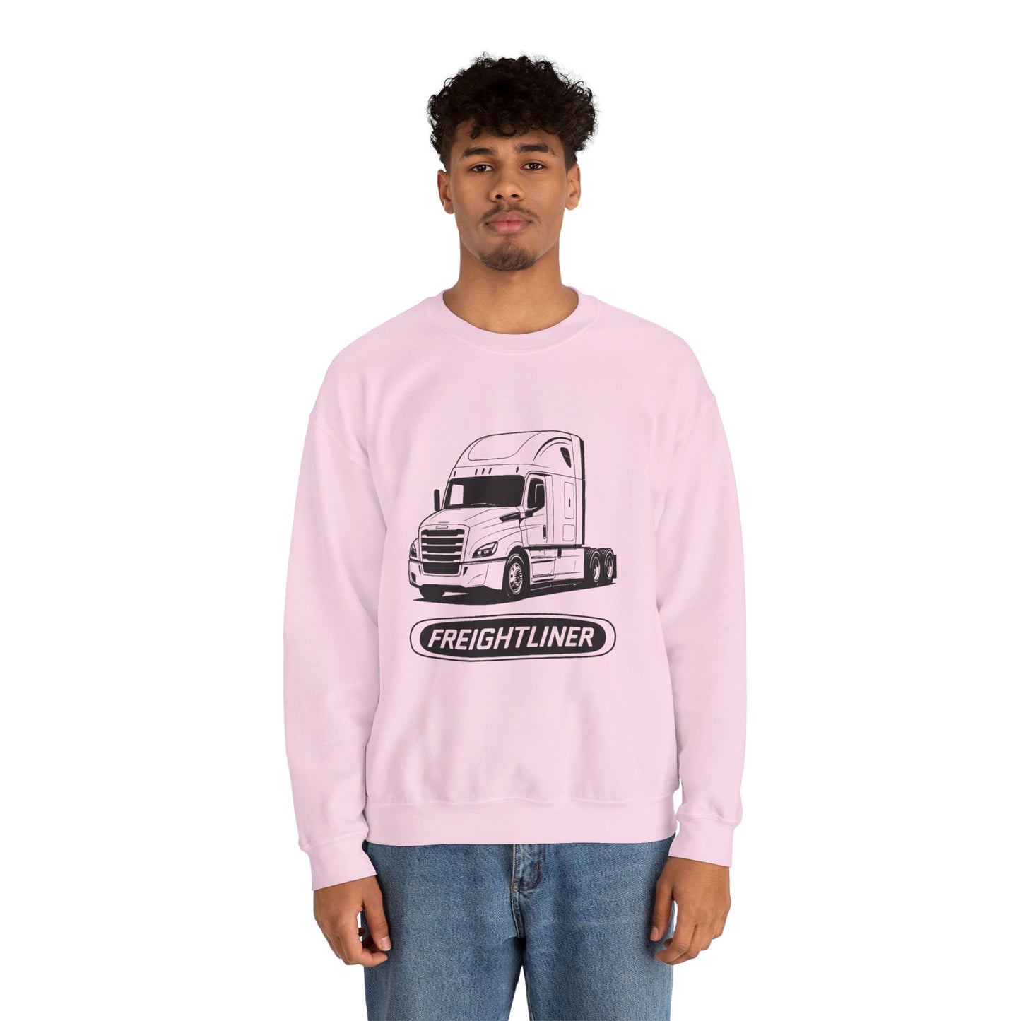 Freightliner Semi Truck Crewneck Sweatshirt — Logo Truck Driver Gift