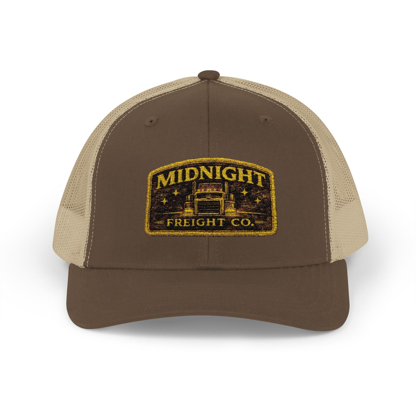 Midnight Freight Co. Trucker Cap — Vintage Patch Mesh Snapback Hat