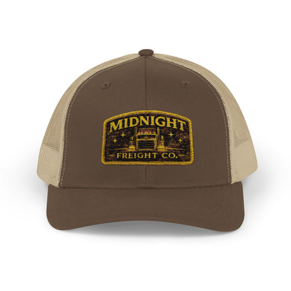 Midnight Freight Co. Trucker Cap — Vintage Patch Mesh Snapback Hat