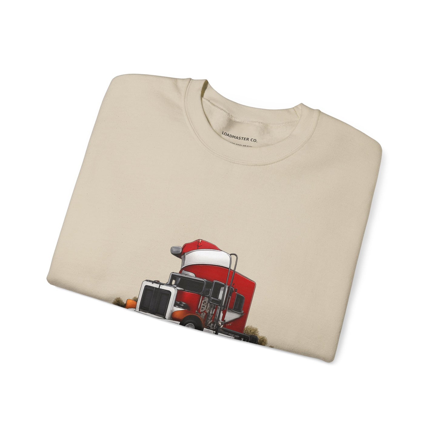 Santa Drives a Truck Sweatshirt — Christmas Trucking Holiday Crewneck