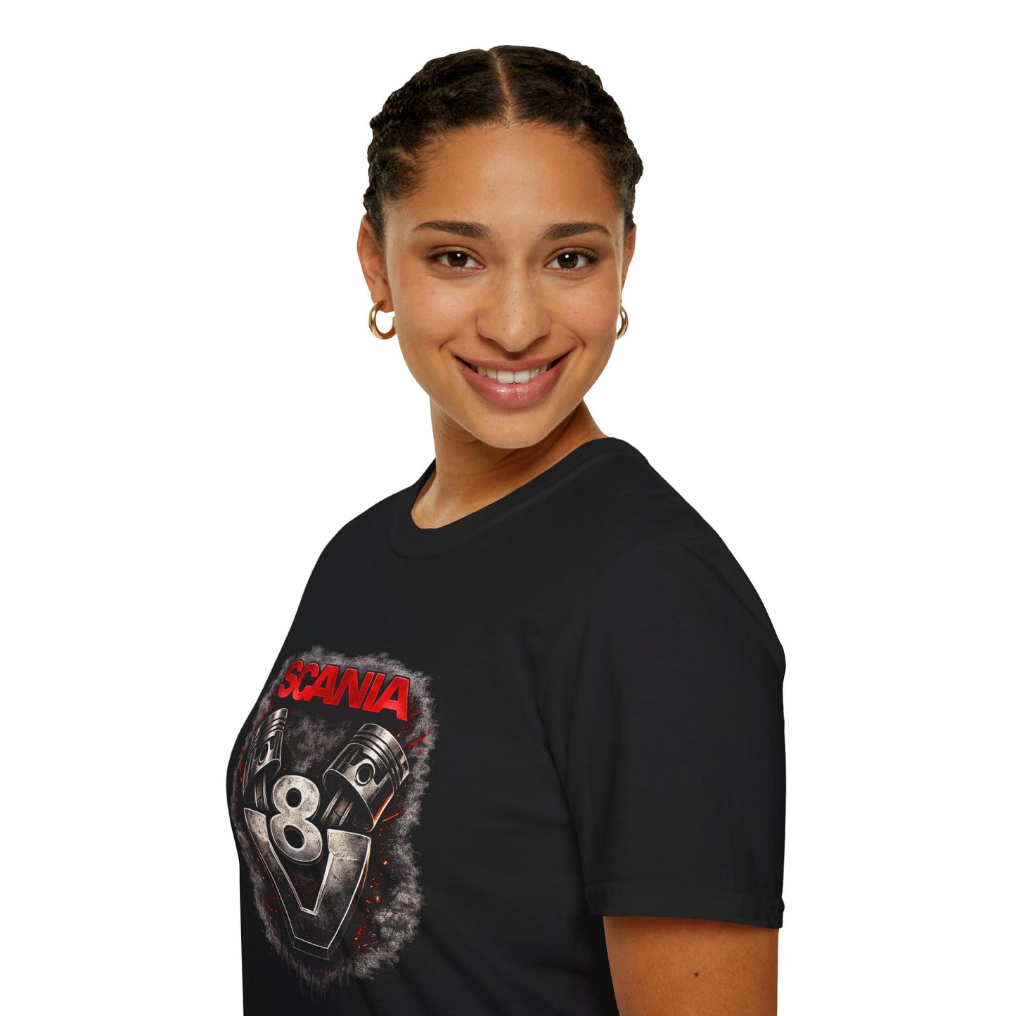 Scania V8 Truck Tee — "Built for the Road" Graphic T-Shirt