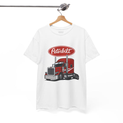 Peterbilt Red Semi Truck Graphic T-Shirt — Trucker Tee for Drivers & Fans