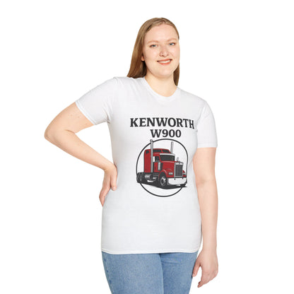 Kenworth W900 Truck T-Shirt — Red Semi Tractor Graphic Tee for Truckers & Enthusiasts