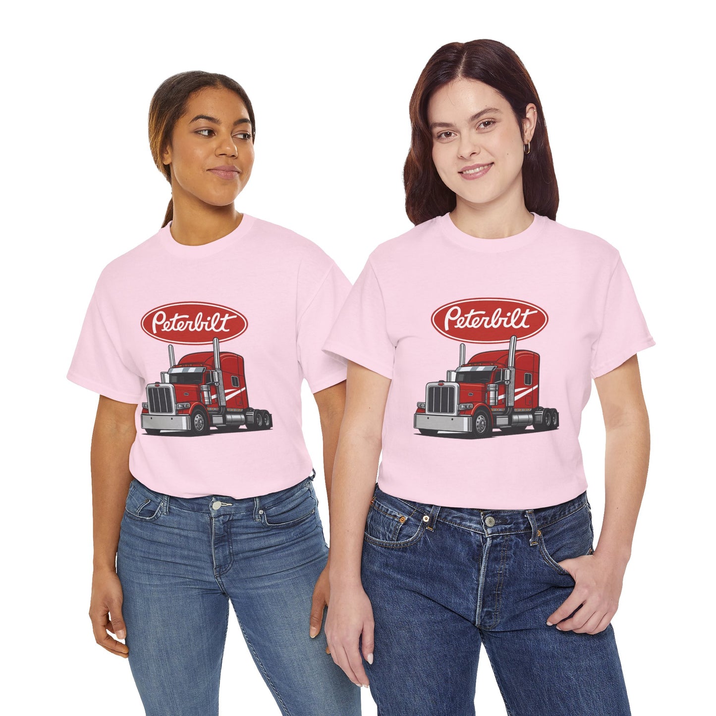 Peterbilt Red Semi Truck Graphic T-Shirt — Trucker Tee for Drivers & Fans