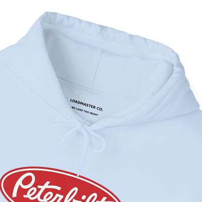 Peterbilt Logo Truck Hoodie — Red Semi-Truck Graphic Hooded Sweatshirt