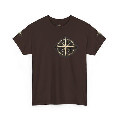 Midnight Freight Club Trucker Tee — "Born After Midnight" Vintage Compass Design