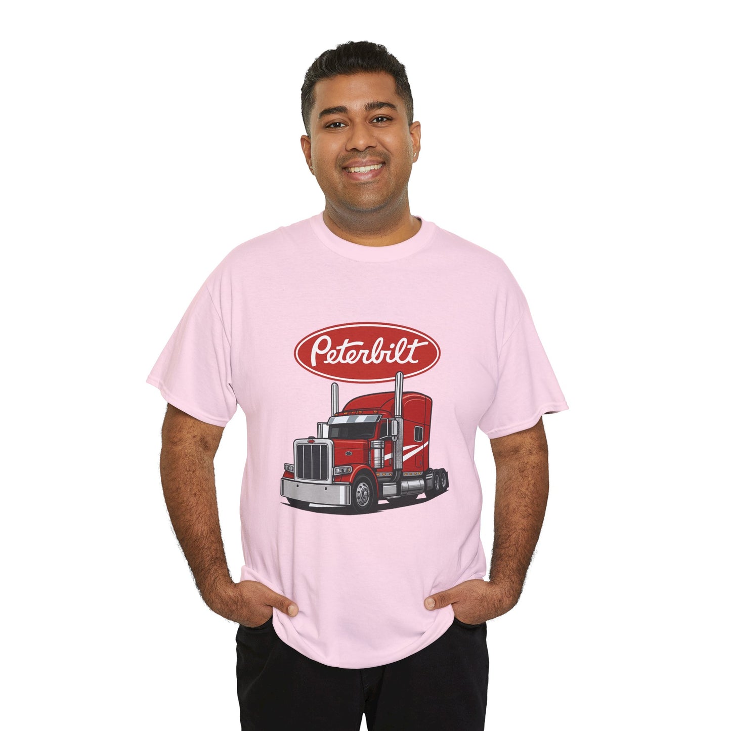 Peterbilt Red Semi Truck Graphic T-Shirt — Trucker Tee for Drivers & Fans