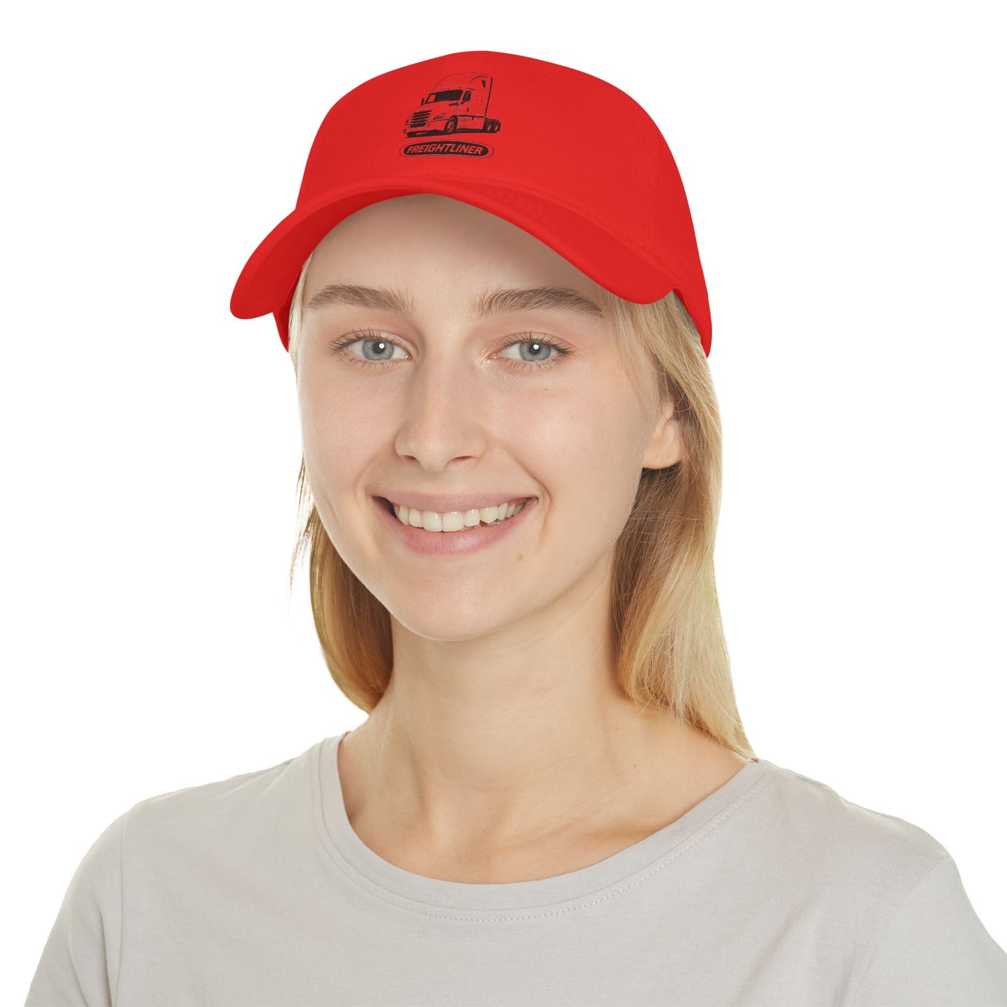 Freightliner Truck Cap — Low Profile Baseball Hat with Semi-Truck Graphic