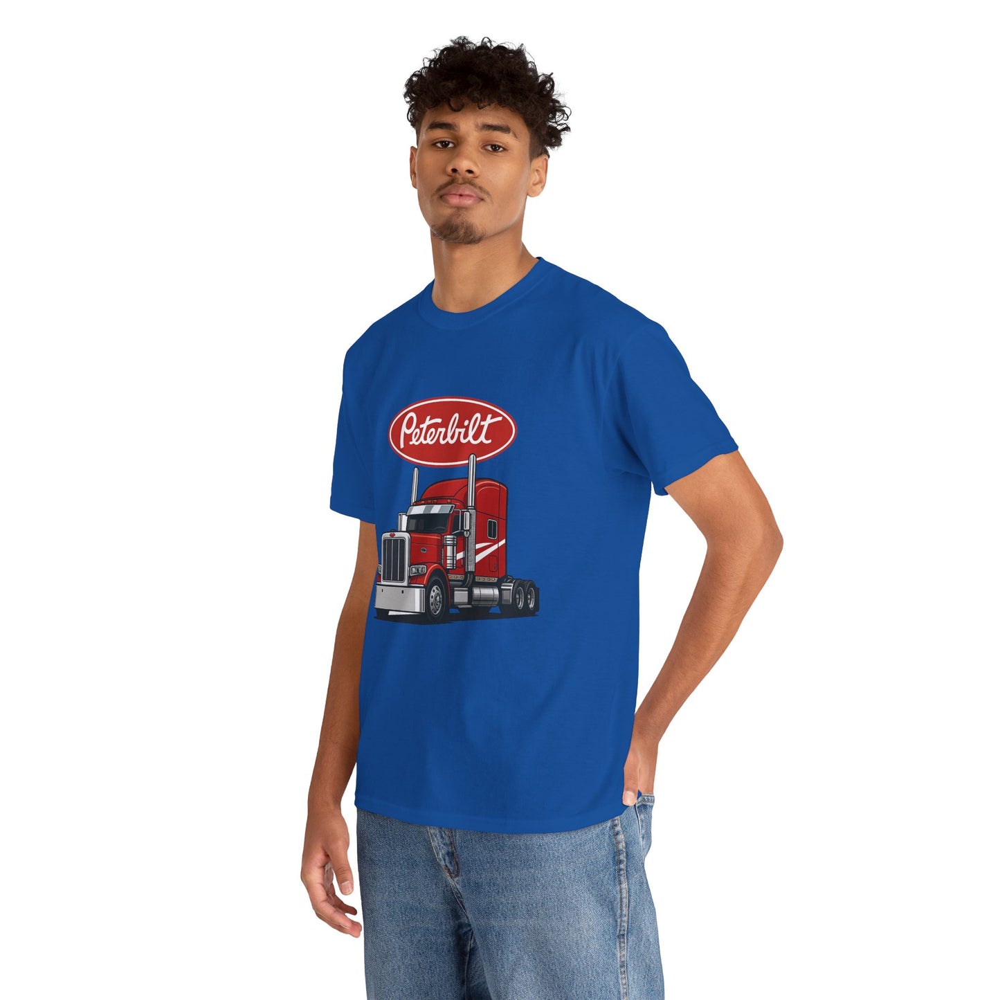 Peterbilt Red Semi Truck Graphic T-Shirt — Trucker Tee for Drivers & Fans