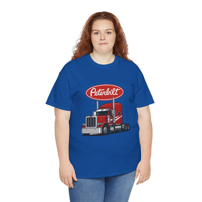 Peterbilt Red Semi Truck Graphic T-Shirt — Trucker Tee for Drivers & Fans