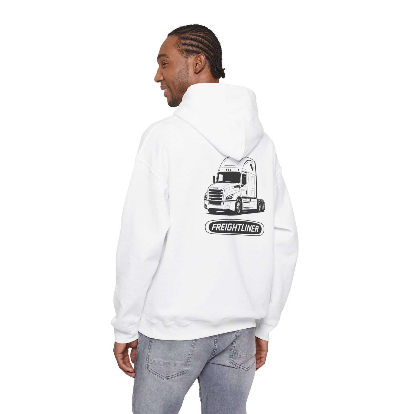Freightliner Truck Hoodie – Classic Logo & Semi Truck Design