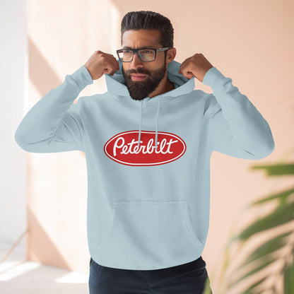 Peterbilt Red Truck Hoodie - Logo Fleece Pullover for Truckers & Fans