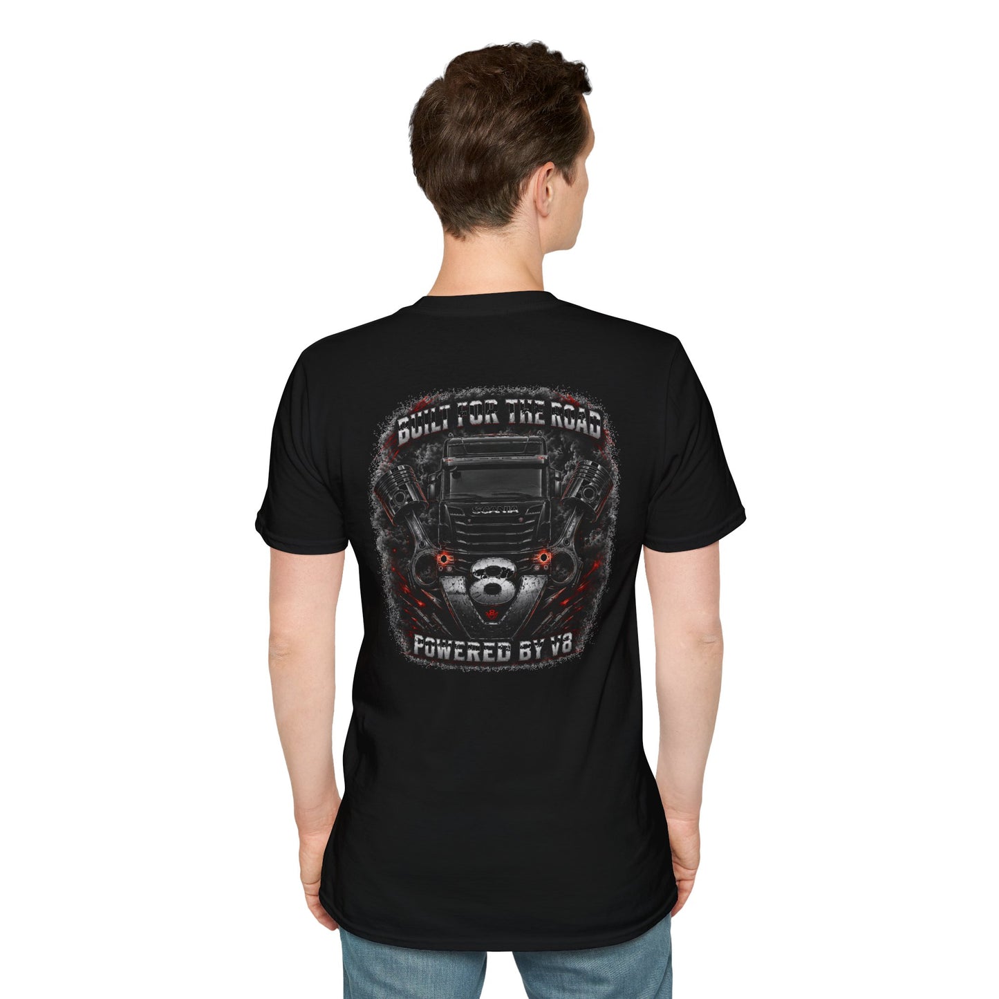 Scania V8 Truck Tee — "Built for the Road" Graphic T-Shirt