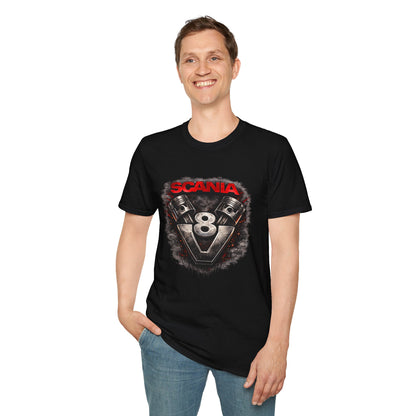 Scania V8 Truck Tee — "Built for the Road" Graphic T-Shirt