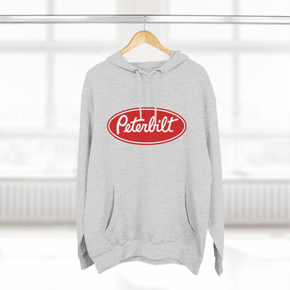 Peterbilt Red Truck Hoodie - Logo Fleece Pullover for Truckers & Fans