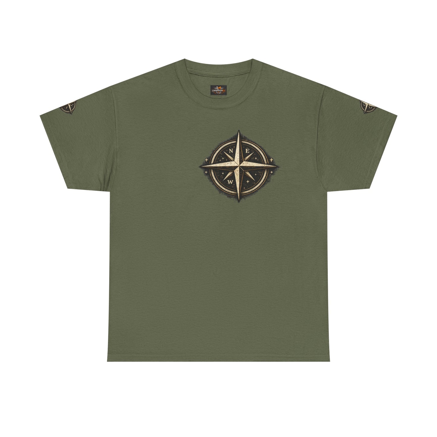 Midnight Freight Club Trucker Tee — "Born After Midnight" Vintage Compass Design