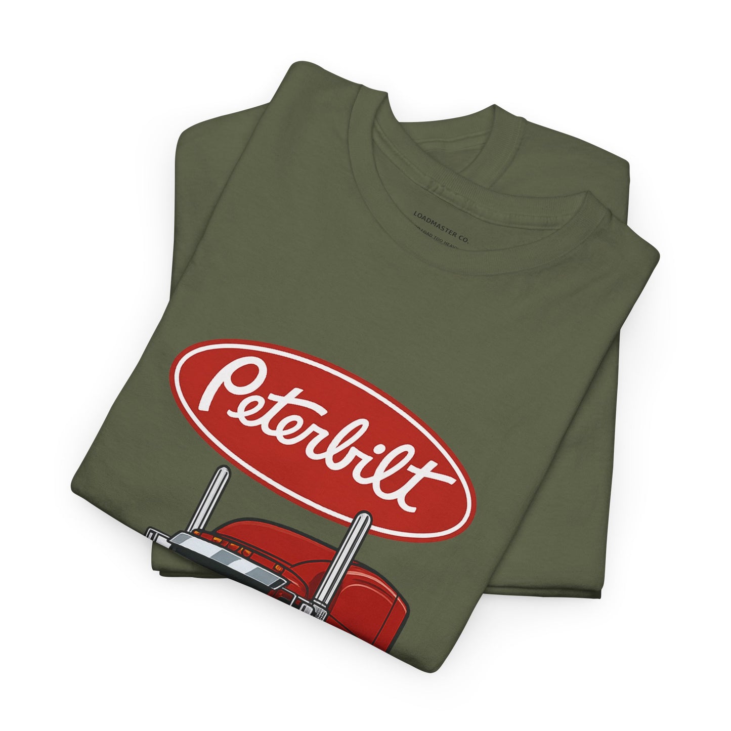 Peterbilt Red Semi Truck Graphic T-Shirt — Trucker Tee for Drivers & Fans