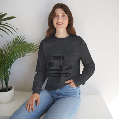 Freightliner Semi Truck Crewneck Sweatshirt — Logo Truck Driver Gift