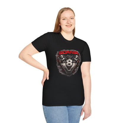 Scania V8 Truck Tee — "Built for the Road" Graphic T-Shirt
