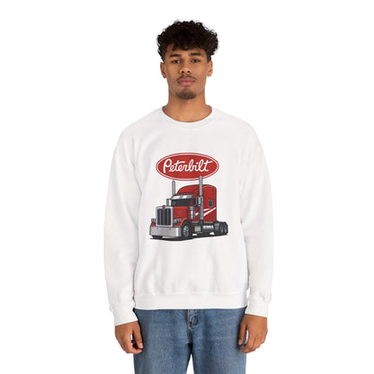 Peterbilt Red Semi Truck Crewneck Sweatshirt