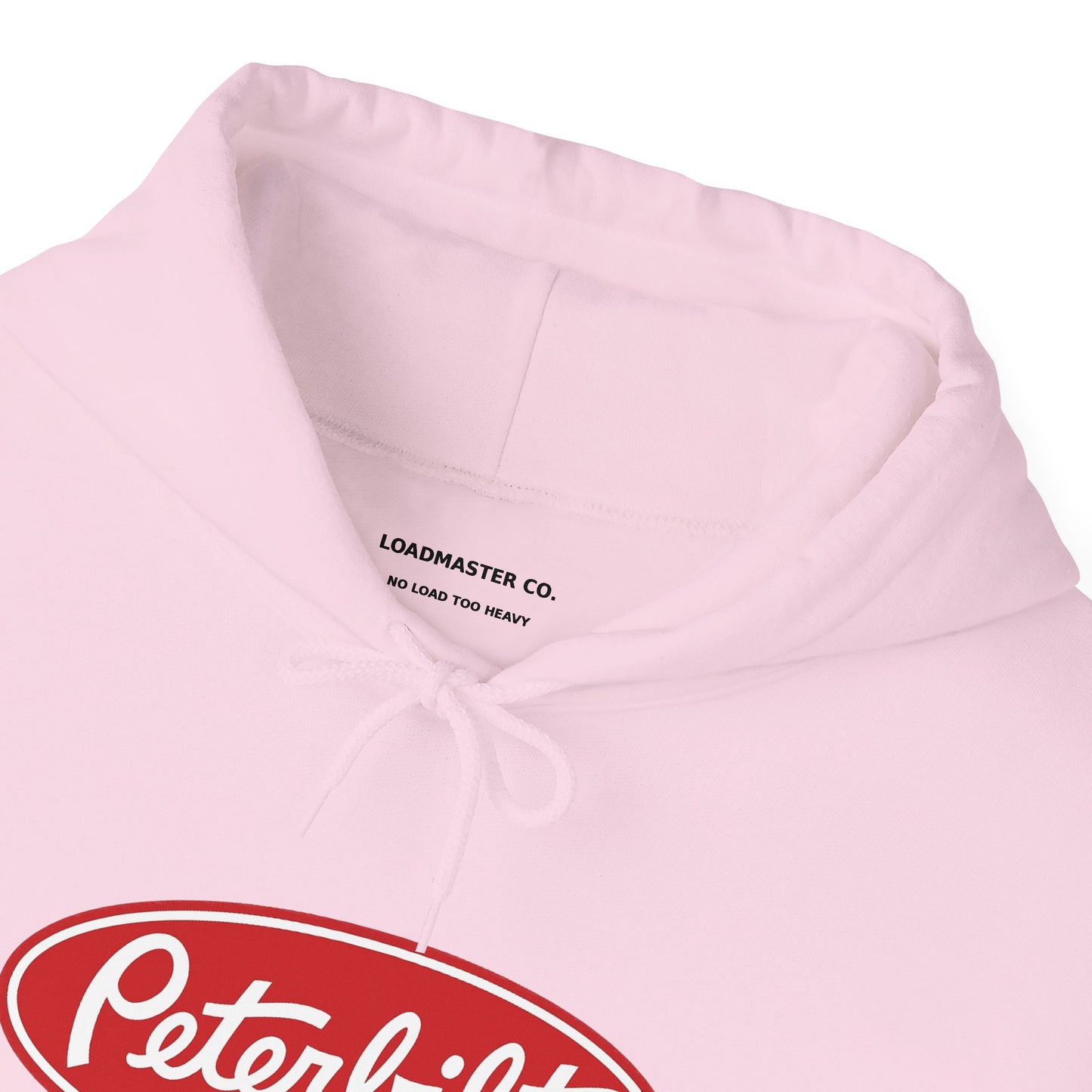 Peterbilt Logo Truck Hoodie — Red Semi-Truck Graphic Hooded Sweatshirt