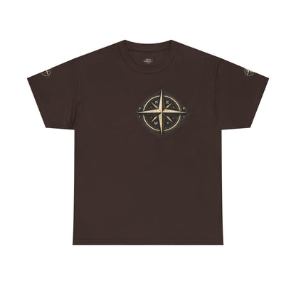 Midnight Freight Club Trucker Tee — "Born After Midnight" Vintage Compass Design