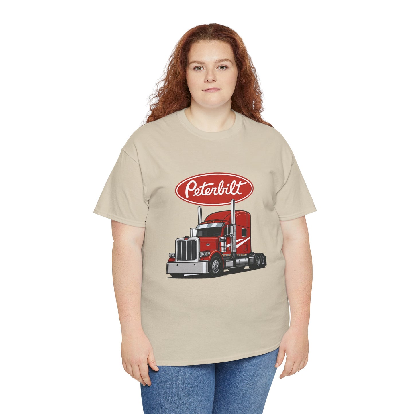 Peterbilt Red Semi Truck Graphic T-Shirt — Trucker Tee for Drivers & Fans