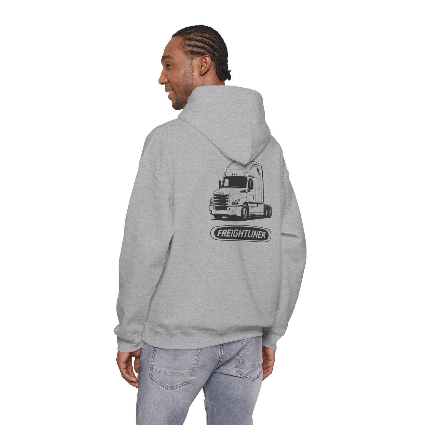 Freightliner Truck Hoodie – Classic Logo & Semi Truck Design