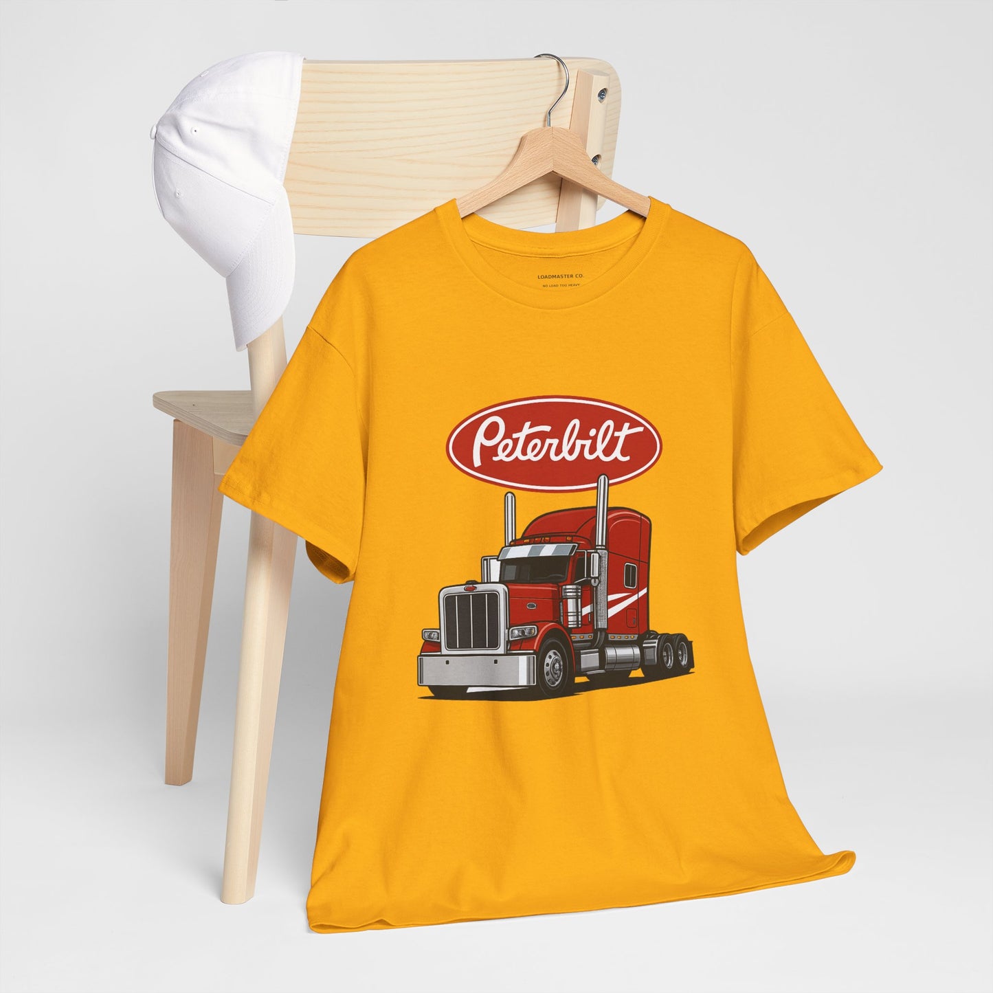 Peterbilt Red Semi Truck Graphic T-Shirt — Trucker Tee for Drivers & Fans