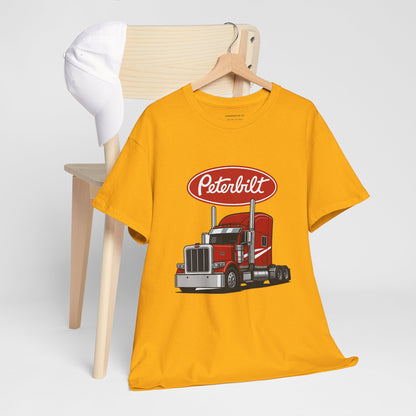 Peterbilt Red Semi Truck Graphic T-Shirt — Trucker Tee for Drivers & Fans