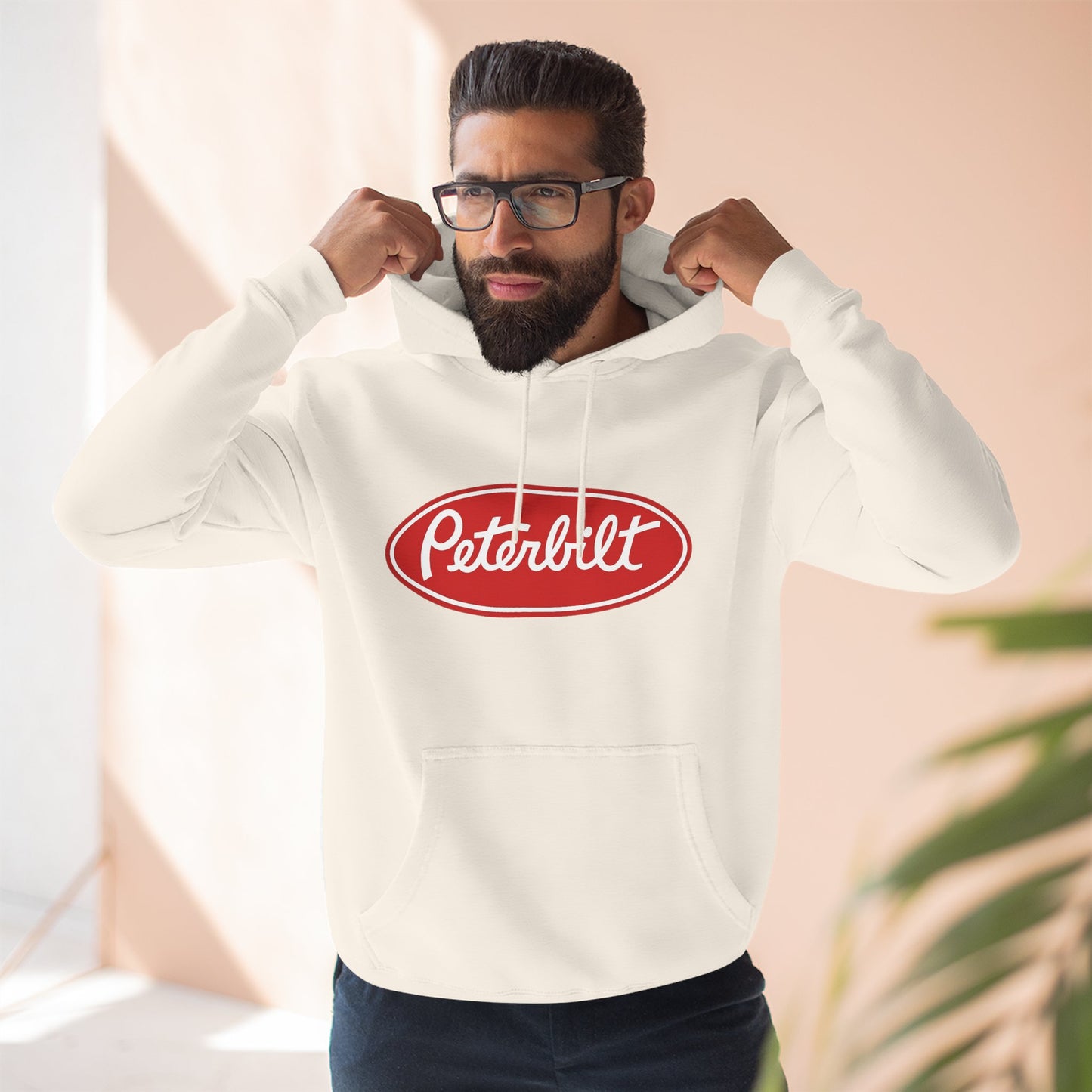 Peterbilt Red Truck Hoodie - Logo Fleece Pullover for Truckers & Fans