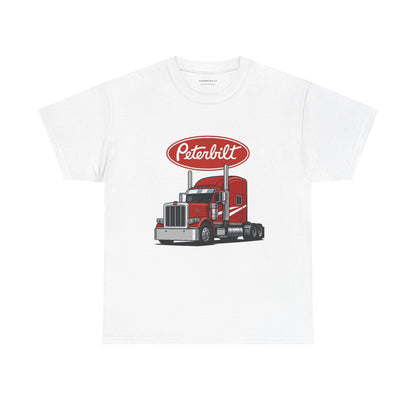 Peterbilt Red Semi Truck Graphic T-Shirt — Trucker Tee for Drivers & Fans