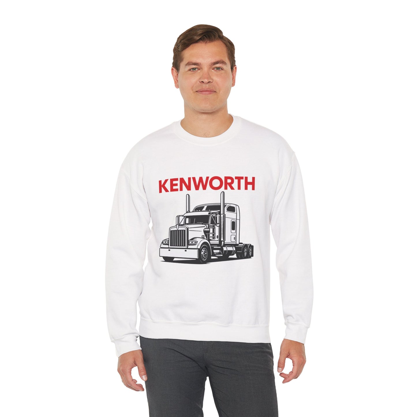 Kenworth Semi Truck Crewneck Sweatshirt — Classic Trucker Graphic
