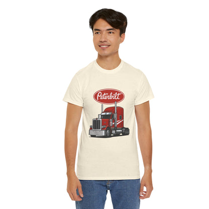Peterbilt Red Semi Truck Graphic T-Shirt — Trucker Tee for Drivers & Fans