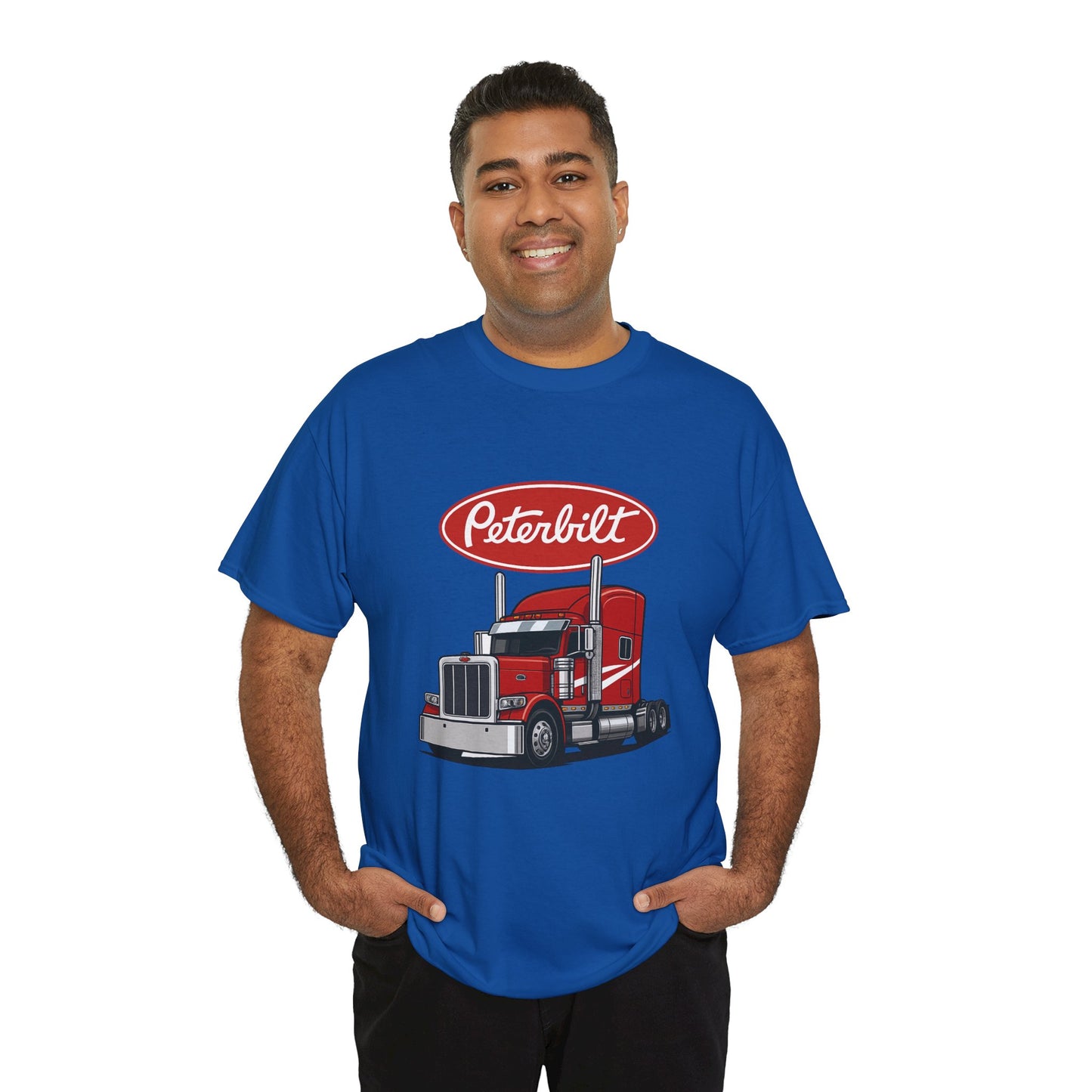 Peterbilt Red Semi Truck Graphic T-Shirt — Trucker Tee for Drivers & Fans