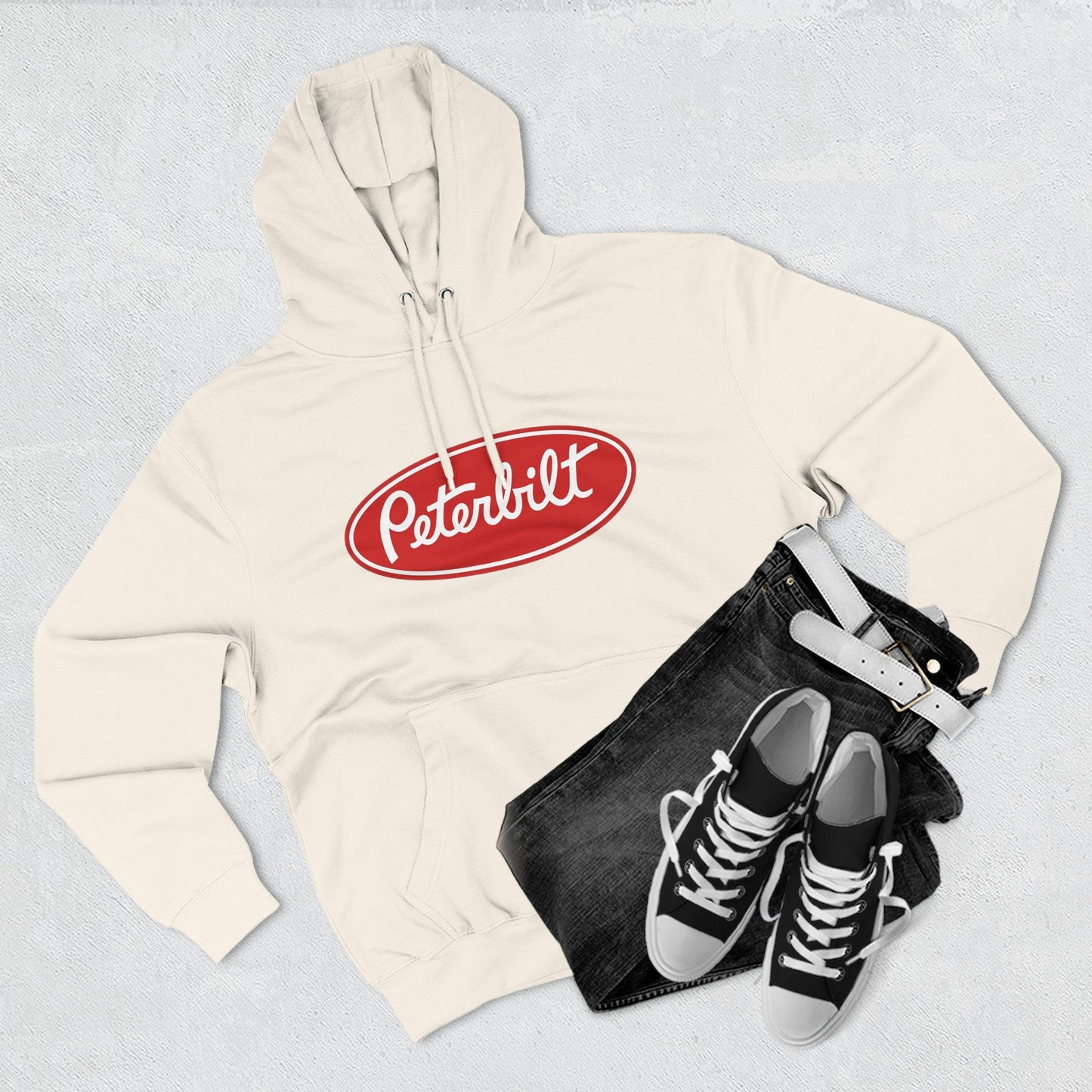 Peterbilt Red Truck Hoodie - Logo Fleece Pullover for Truckers & Fans