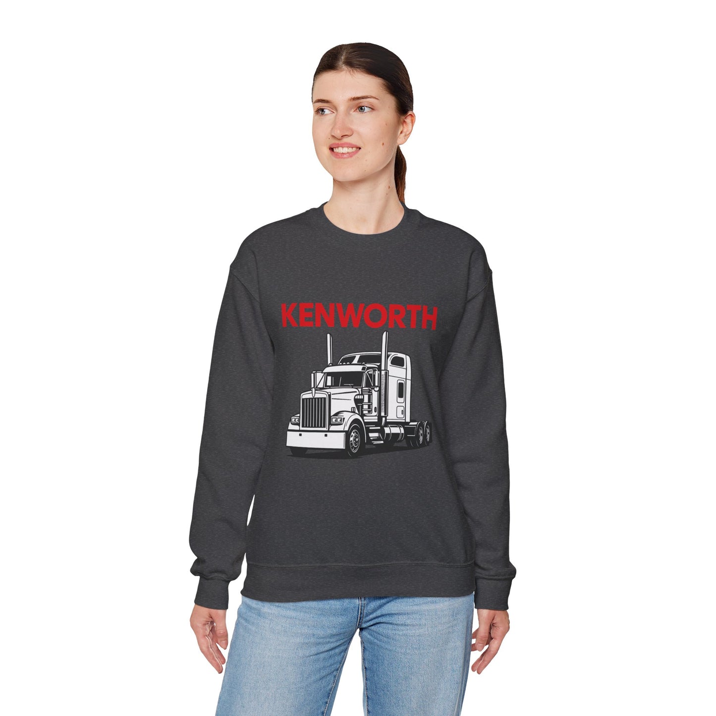 Kenworth Semi Truck Crewneck Sweatshirt — Classic Trucker Graphic