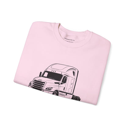 Freightliner Semi Truck Crewneck Sweatshirt — Logo Truck Driver Gift