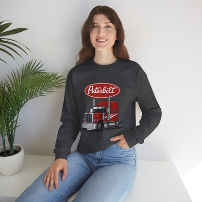Peterbilt Red Semi Truck Crewneck Sweatshirt