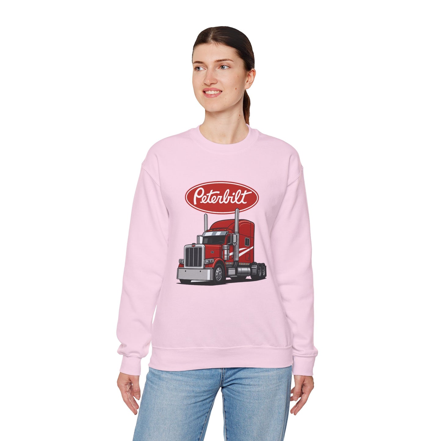 Peterbilt Red Semi Truck Crewneck Sweatshirt