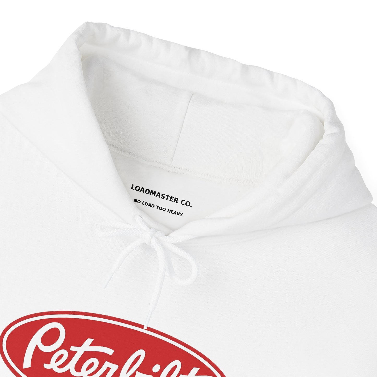 Peterbilt Logo Truck Hoodie — Red Semi-Truck Graphic Hooded Sweatshirt