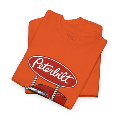 Peterbilt Red Semi Truck Graphic T-Shirt — Trucker Tee for Drivers & Fans