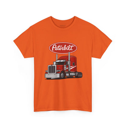 Peterbilt Red Semi Truck Graphic T-Shirt — Trucker Tee for Drivers & Fans